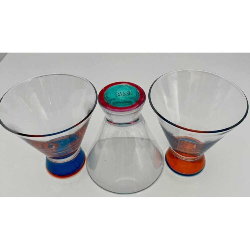 Set Of 3 Dansk Spectra Cocktail Glasses Assorted Colors - Picture 3 of 4